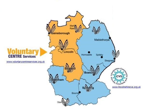 Find Your Local Volunteer Centre and Group Support Services County Map